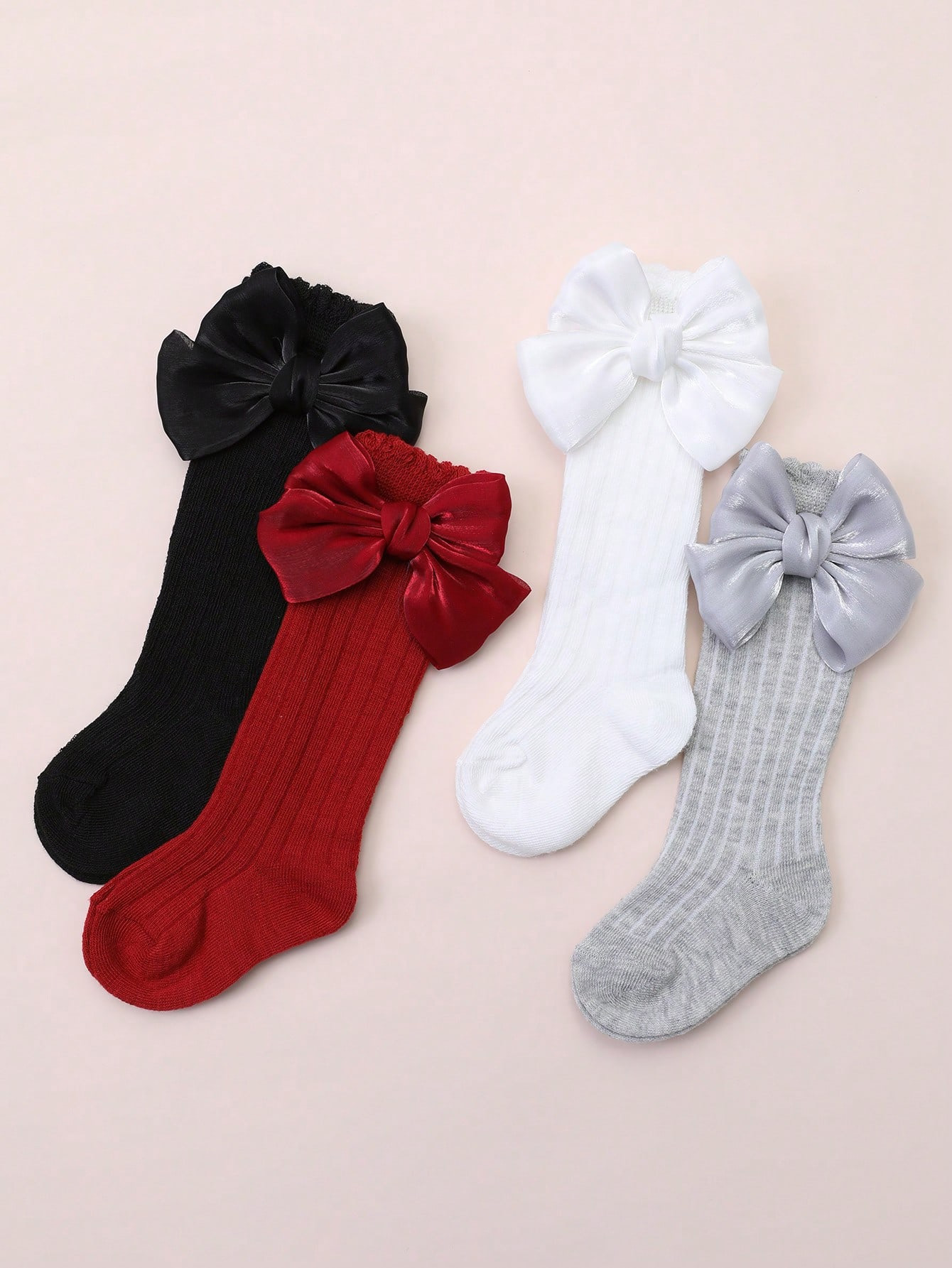 4 Pairs Baby Girls Socks with  - Baby Sock Oximeter ulasan dan harga