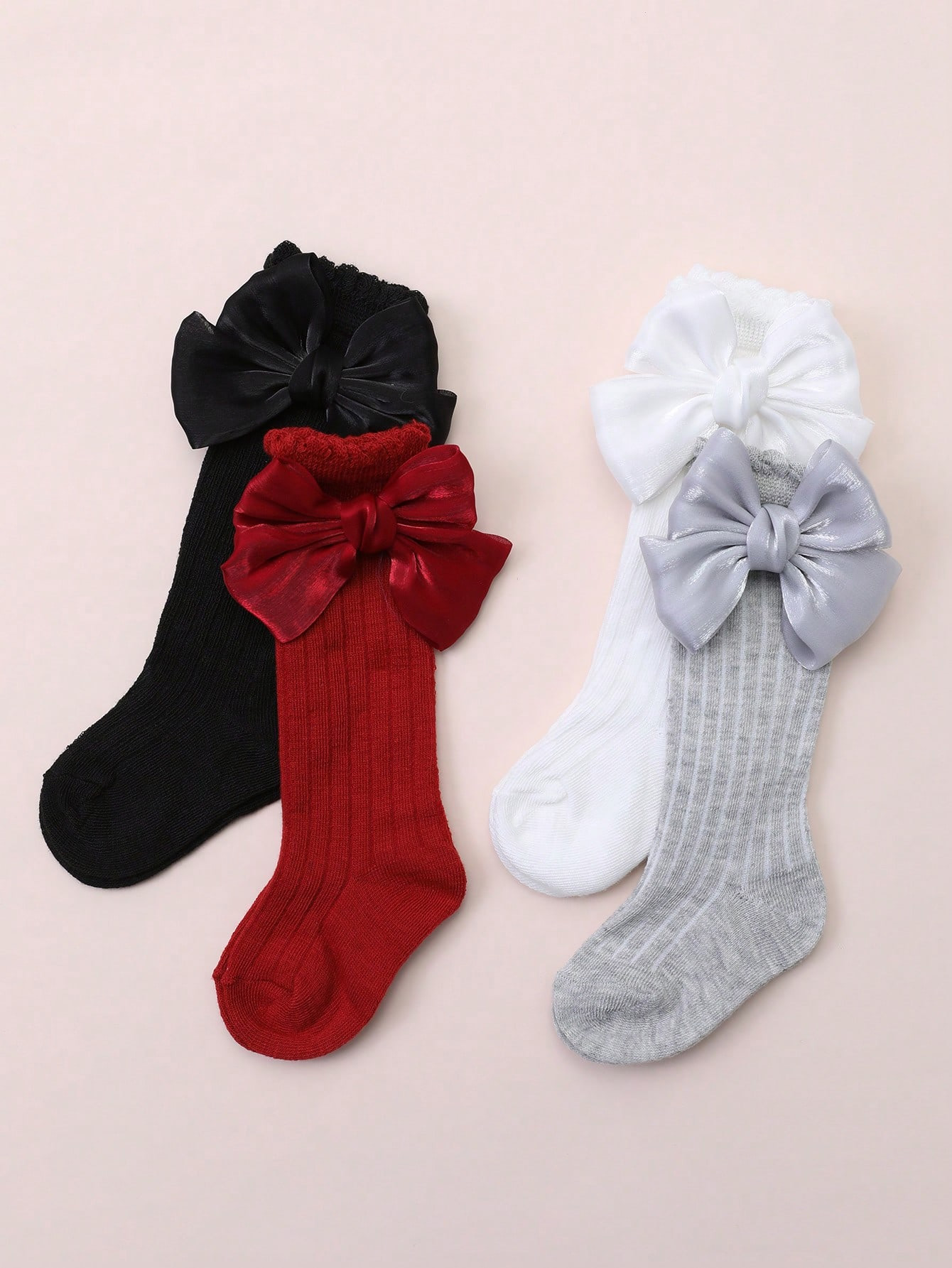 4 Pairs Baby Girls Socks with  - Baby Sock Oximeter ulasan dan harga