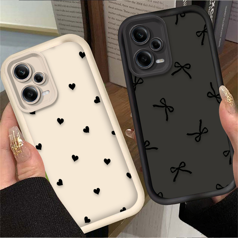Black Love Heart Bowknot Phone - Xiaomi Redmi Note 13 ulasan dan harga